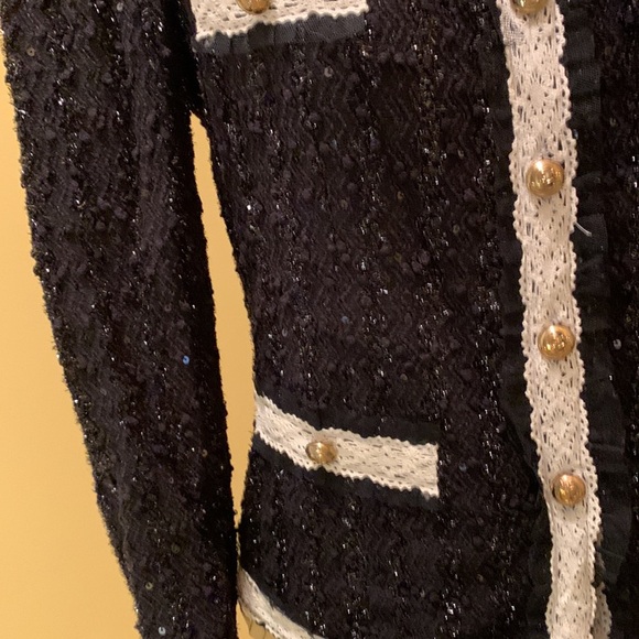 Minyyiny Ladies sparkling jacket with contrast trim NWOT - Picture 5 of 15